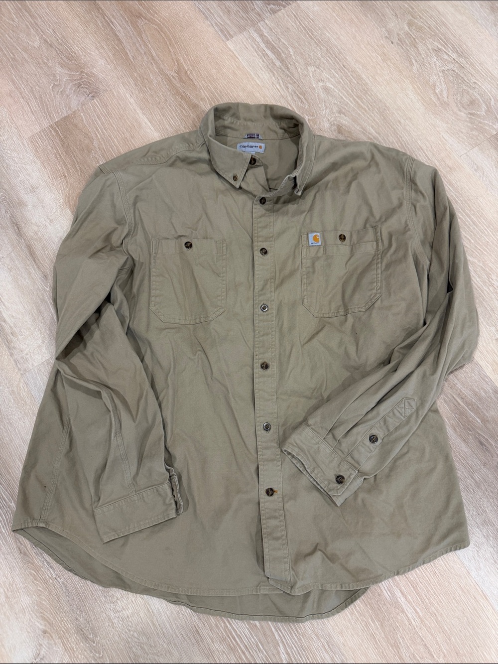 Carhartt Tan Workwear Button-Up Shirt
